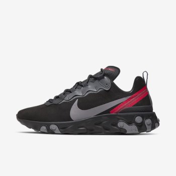 Nike React Element 55 - Férfi Utcai Cipő - Fekete/Piros